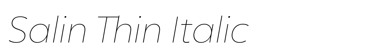Salin Thin Italic